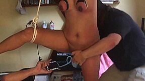 Intense Milf Hogtied for Fist Fucking