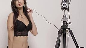 doesn't petite eliza ibarra's lingerie strip tease make you throb?