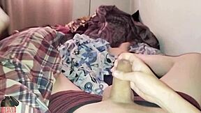 omg just woke up n my skinny cock needs jerking now!!