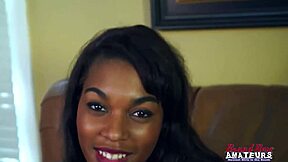 skylar bends over sofa clit buzzed hard by fast vibrating toy