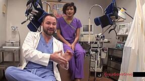 jackie banes spreads latex-clad ass backstage for her intense yearly physical