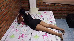 POV beautiful skinny babe calls best friend to fuck her tight Tantaly doll