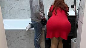 Stepmom's Big Ass Groped by Horny Stepson