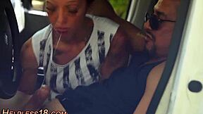 wanna see this bound teen hitchhiker choke gag deepthroat in bdsm pickup blowjob