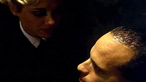 Kelly Trump kneels for slow teasing blowjob ending in thick cumshot straight down her throat