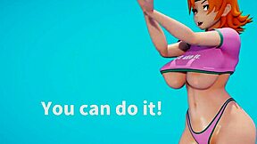 jic nora's big tits and ass bounce during intense workout sex