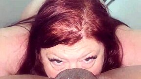 i'm lucky gurl nikki cakes slurping dick and rimming ass on stairs