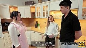 mommy shaves mature pussy then takes hot bathroom pounding