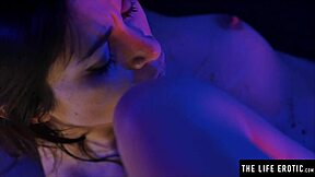 See Her Stretch Tight Asshole Wide with Massive Ice Dildo Thrusts