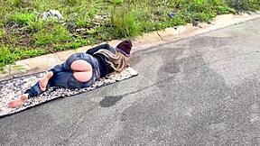 street beggar takes bareback anal for cash shits on bbc