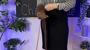 Sexy Mature Teacher's Sheer Nylon Pantyhose Club Tease!