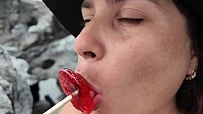 A Stepmom Sucks Candy Then Stepsons Dick On Beach