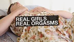 blonde elan eden rubs clit to hairy orgasm