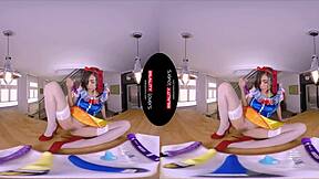 snow wild's heels ride dildo as her horny latina milf cunt craves more