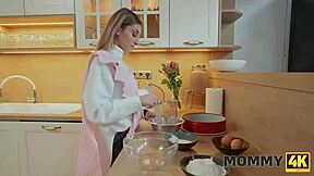 mommy shaves mature pussy then takes hot bathroom pounding