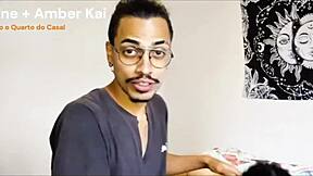 Brazilian PAWG Amberzinha tumbles off bed in wild backstage fuck session