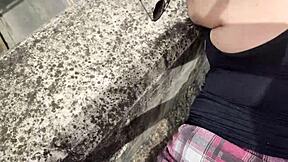 Chubby Latina Pounds Ass Bareback on Street