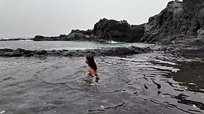 A Stepmom Sucks Candy Then Stepsons Dick On Beach