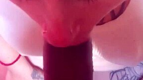 blonde amateur slut deepthroats black cock homemade till full milk swallow
