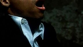 Kelly Trump kneels for slow teasing blowjob ending in thick cumshot straight down her throat