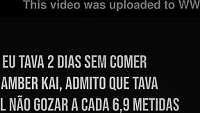 Brazilian PAWG Amberzinha tumbles off bed in wild backstage fuck session