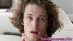 petite teen gushes rivers from throbbing monster cock creampie