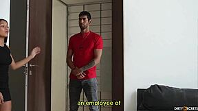 Desperate Fuck For Stepbrother's Boss Rent