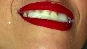 Close-Up Cumshot Splashes Her Smiling Face