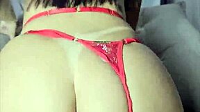 girlfriend rides reverse cowgirl on my cock with amazing creampie in her hairy pussy