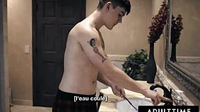 milf rachael cavalli bumps into stepson fuck without her glasses. french subtitles catch it all