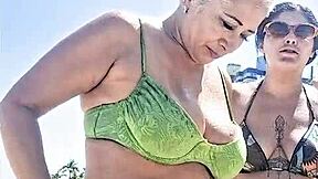 me and my playful friend hooked up on the beach for all eyes