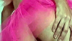 curvy girlfriend strips teases shakes ass in sexy costume homemade slut spanking fun