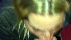 FUCK! Blonde SLUT DEEPTHROATS Black Cock for FACE CUMSHOT Blast!