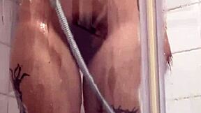 petite arab teases wet pussy in steamy shower solo play