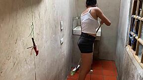 Stepdad Sneaks into Laundry to Pound My Big Ass and Tits