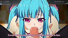 Hey, wanna see the alumno fuck his hot profesora in this hentai anime?