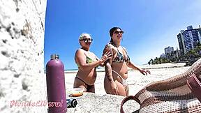 me and my playful friend hooked up on the beach for all eyes