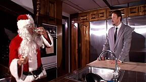 shaved babe grinds wildly in interracial frenzy ending with thick facial jizz