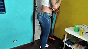 hey stepmom your huge brazilian ass got me hard during massage til dad shows