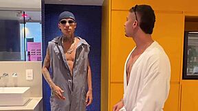 Teen slut surprises cuckold lover?