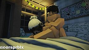 roblox roommate sneaks over for dorm ass play blowback big ass action