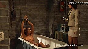 Busty Lesbian Mistress Facesits Orgasm on Tight Slave