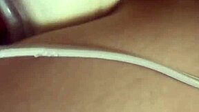 Bound Goth Slut Drips Cum from Ripped Fishnets Cumming Hard on Toy