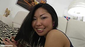 miranda's tight asian asshole gaped by monster cock rough anal cumshot closeup