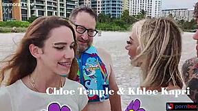 Double vaginal creampie fills Chloe Temple twice in threesome with Khloe Kapri