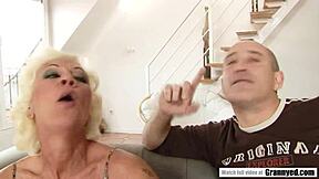 Blonde Gilf Loves Anal! She Takes It Rough From Young Guy Every Time