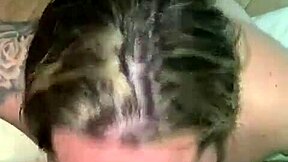 Latina tattooed slut deepthroats spits sloppy then swallows every cum drop