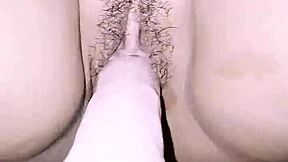 huge dildo ravages roommate girlfriend's big wet pussy to squirting orgasm