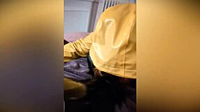 Sloppy Ass Gaping in Rubber Boots and Hood