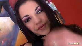 Sext Toy Teases Naughty Brunette Before Anal Cum Explosion